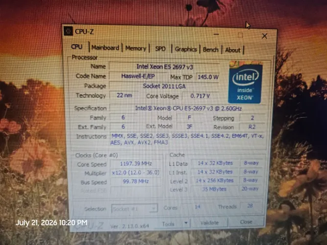 Placa mae x99 + xeon 2697 v3 + 8gb ram