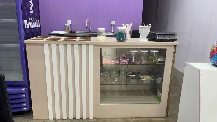 Balcão para cubas de sorveteria