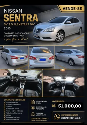 Nissan Sentra SV 2.0 Flexstart 16V Aut. 2015