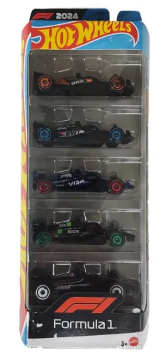 Carrinho Hot Wheels 1:64 Kit Fórmula-1 com 5