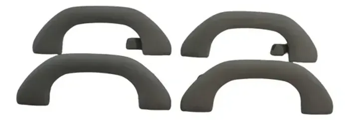 Kit Com 4 Puxador Alça Teto Pqp Vw Jetta 2008 Original Cinza