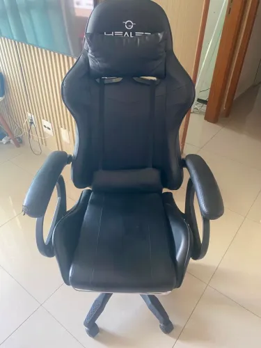 Cadeira Gamer Preto Healer Level Reclinável