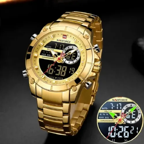 Relógio Naviforce Pulso Eletrônico Masculino Multifuncional  Luminoso Entregamos