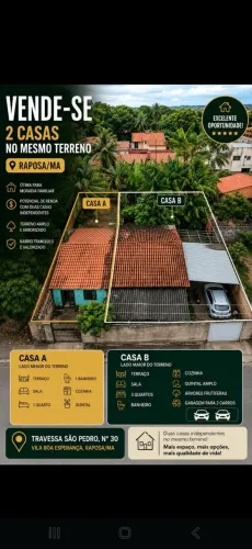 Vende 2 casa no mesmo terreno 