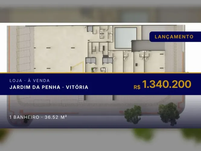 Jardim da Penha: loja perfeita para cafeterias, clínicas e muito mais!