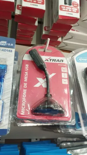 Microfone de Mesa USB Pc, Notebook Xtrad