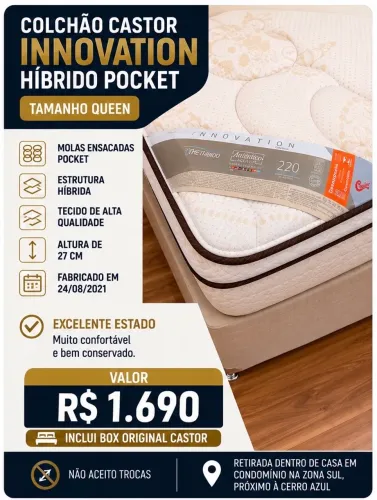 Colchão Castor Innovation Híbrido Pocket