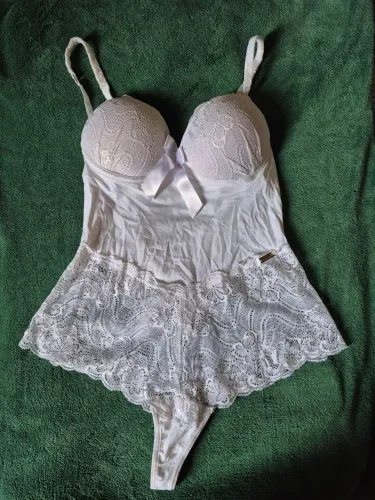 Body renda branco lindo novo!