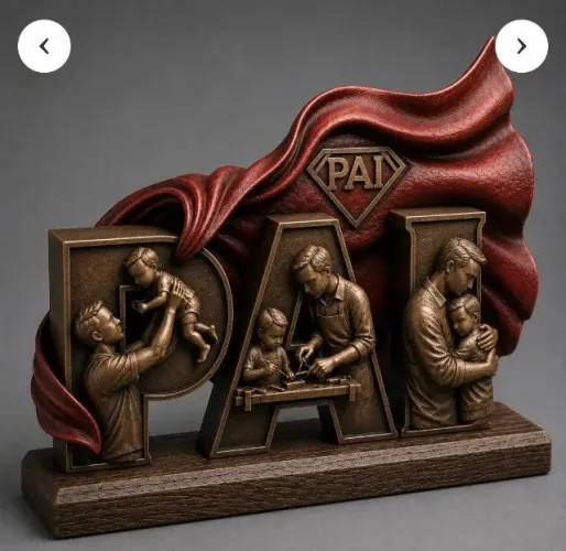 Escultura PAI (modelo super-heroi) - 14 cm