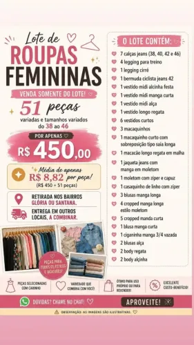 Lote de Roupas Femininas