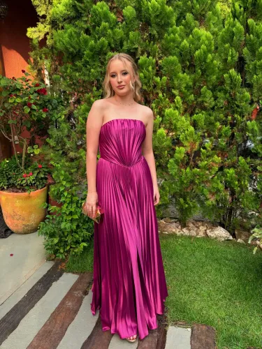 vestido de festa rosa