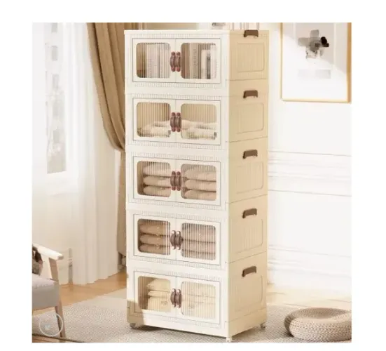 Armário Dobrável 5 Caixas Organizador Quarto Vertical
