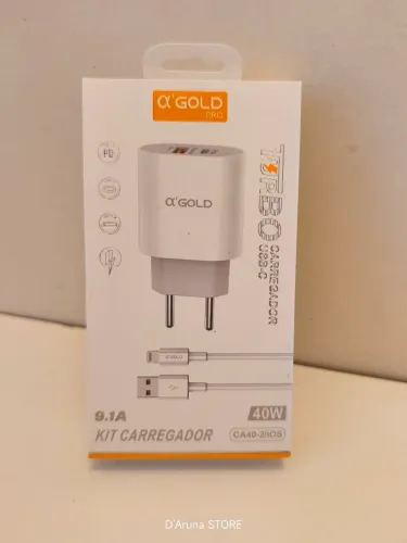 Kit carregador turbo 40W IOS iPhone Lightning 