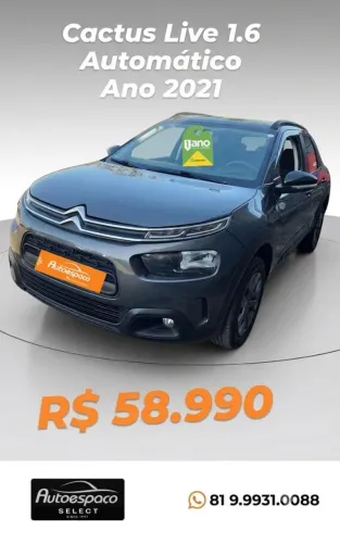 Citroen C4 Cactus Live 1.6 16V Flex AUT 2021