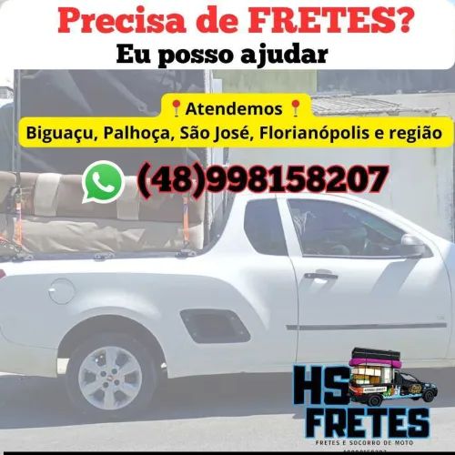 Fretes, mudanças e socorro de motos em Biguaçu, São José, Palhoça e Florianópolis 