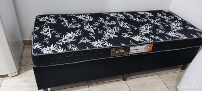Cama: Base + Colchão D33 Solteiro - Novo