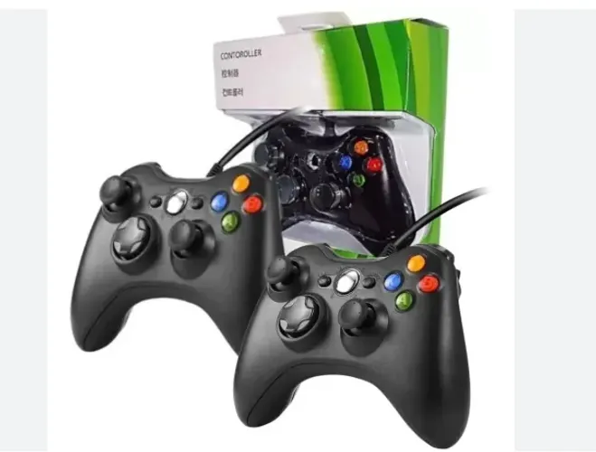 Promoção dois controles xbox 360 usb pc com vibração NOVOS