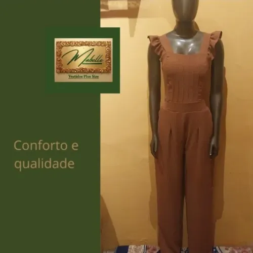 Macacão Poliéster Com Elastano