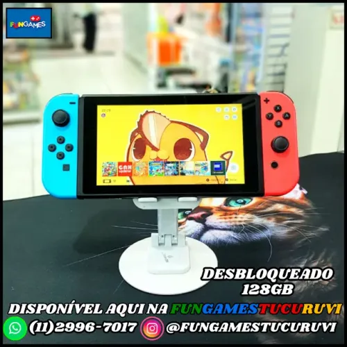 Nintendo Switch V2 Desbloqueado 128GB (Seminovo)