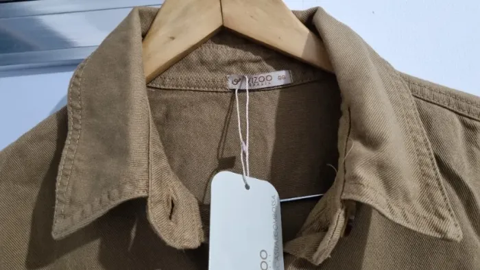 Jaqueta Feminina Utilitária Camel GG Nova com Etiqueta