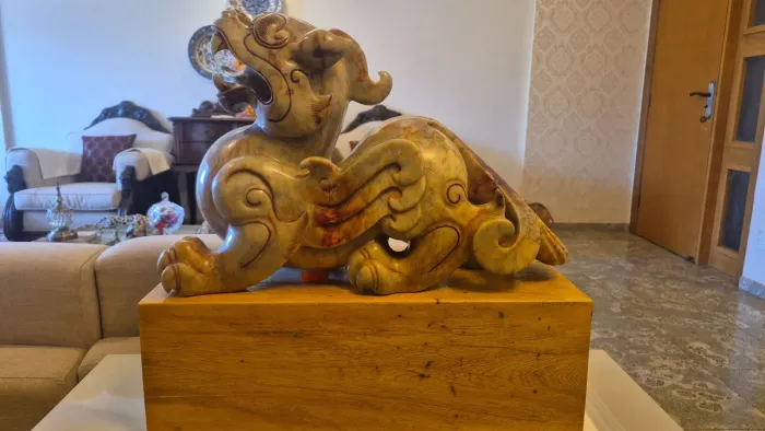 Escultura em marmore raríssima - Cão de Fó.
