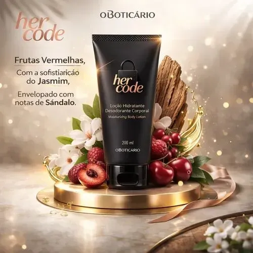  HER CODE LOÇÃO DES HIDRATANTE CORPORAL 200ml - O Boticário