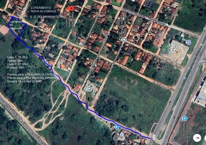 Terreno Nova Alvorada (S. G. Amarante/RN)