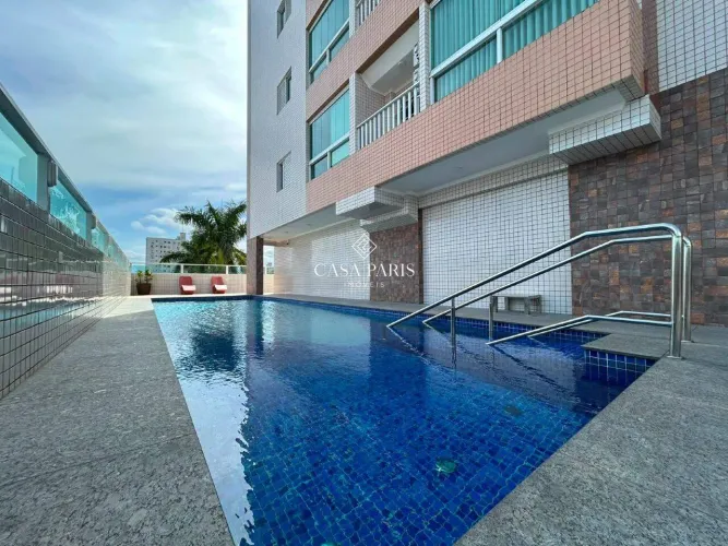 Apartamento 2 dormitórios (1 suíte) com 2 vagas na Guilhermina, Praia Grande/SP