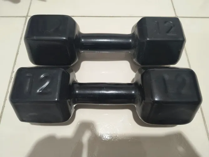 Par de halteres emborrachados 12Kg