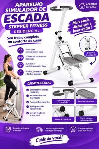 Aparelho Simulador de Escada - Stepper Fitness Residencial