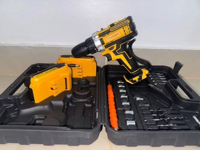 Parafusadeira Furadeira 48V Bateria Dupla + Maleta Completa [NOVA]