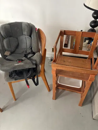 Cadeira fisherprice para carro all-stages e torre de aprendizagem