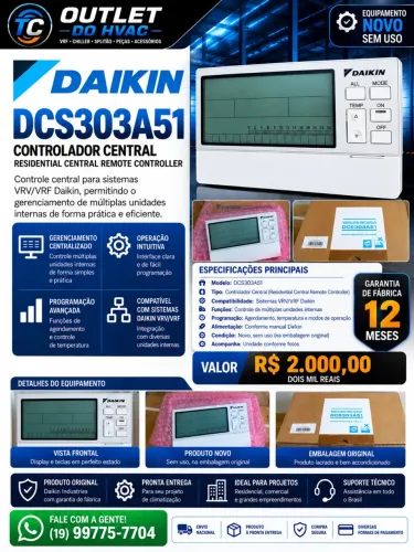 Controlador central Daikin DCS303A51
