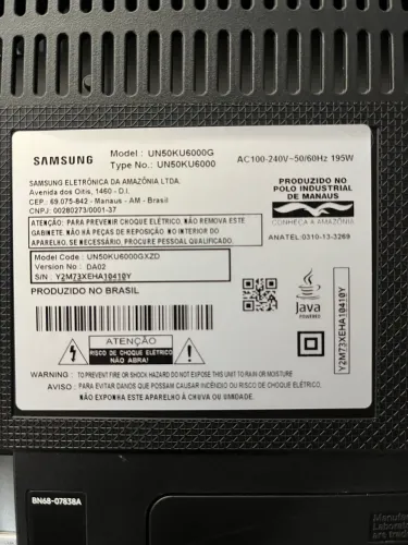Peça conserto tv Samsung UN50KU600GXZD