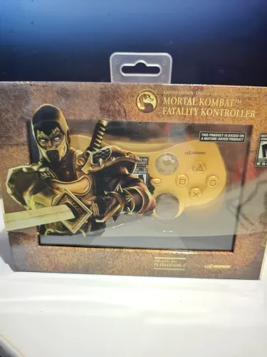Controle Midway PS2 - Mortal Kombat Scorpion - Original Completo - Joystick Playstation 2