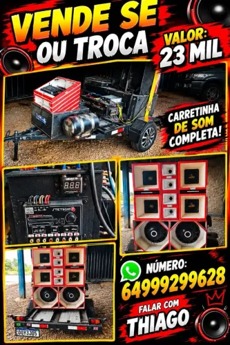 Carretinha de som automotivo