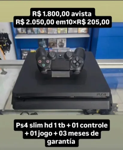 Ps4 slim semi-novo 1tb