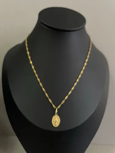 Corrente Singapura de ouro 18k procedência garantia eterna