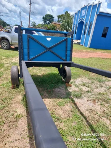Carro de boi tradicional - madeira maciça - ótimo estado
