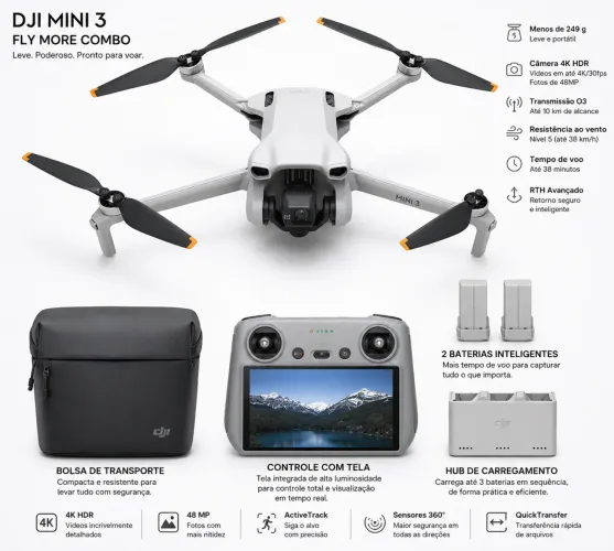 Drone DJI mini 3 combo Fly more