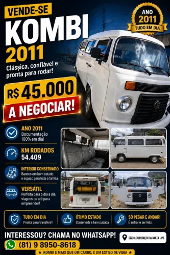 Volkswagen Kombi Standard 1.4 MI Total Flex 8V 2011