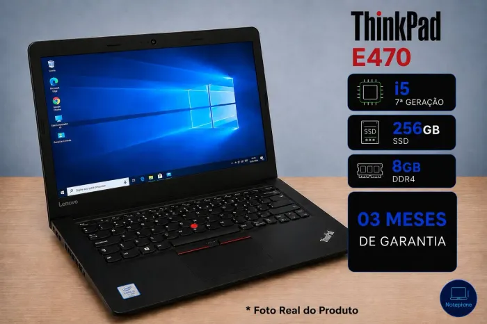 Notebook Lenovo ThinkPad E470 i5 - 3 Meses de Garantia