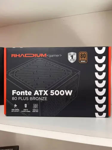 Fonte rhadium 500w 80plus bronze- Fazemos entrega!