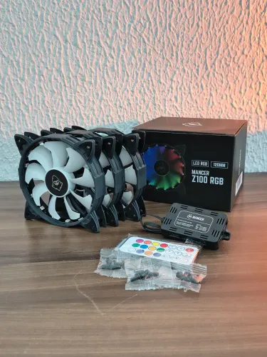 Kit 3 Fans Mancer RGB + Controladora | Envio OLX Pay | Aceito Cartão | Entrego