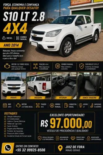 Chevrolet S10 Pick-up LS 2.8 TDI 4X4 CD Dies. Mec. 2014