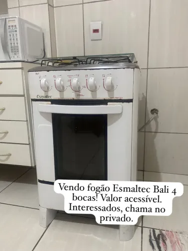 Vendo fogão esmaltec bali 4 bocas