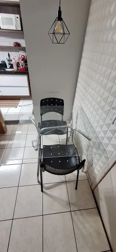 Mesa tampo de vidro