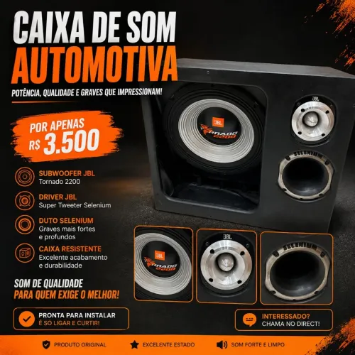 Caixa de som JBL para carros