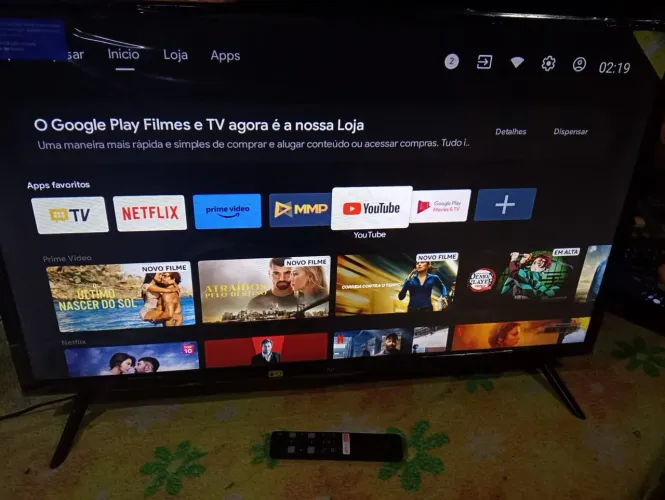 Tv smart 32 Multilaser Android. Top