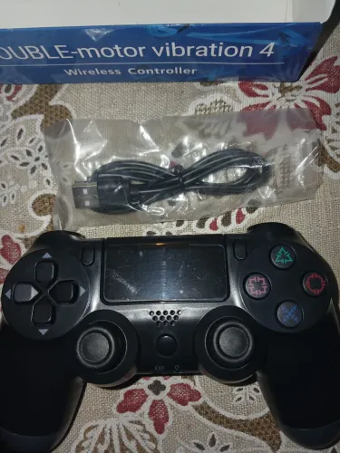 Controle Sem Fio compatível para PS4 e PC - Novo + Cabo Carregador